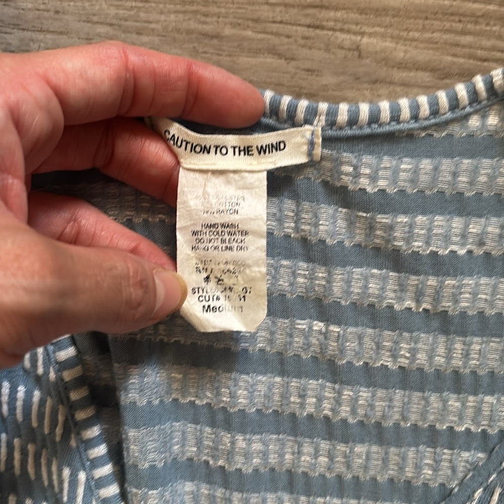 Caution To The Wind Striped Wrap Dress - Picture 3 of 5